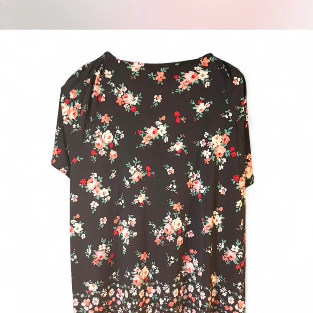 💰SALE Style & Co Floral Women's Blouses - Black and Coral 3X - Picture 5 of 8